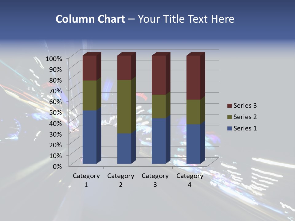 A View Of A City At Night From A Moving Vehicle PowerPoint Template