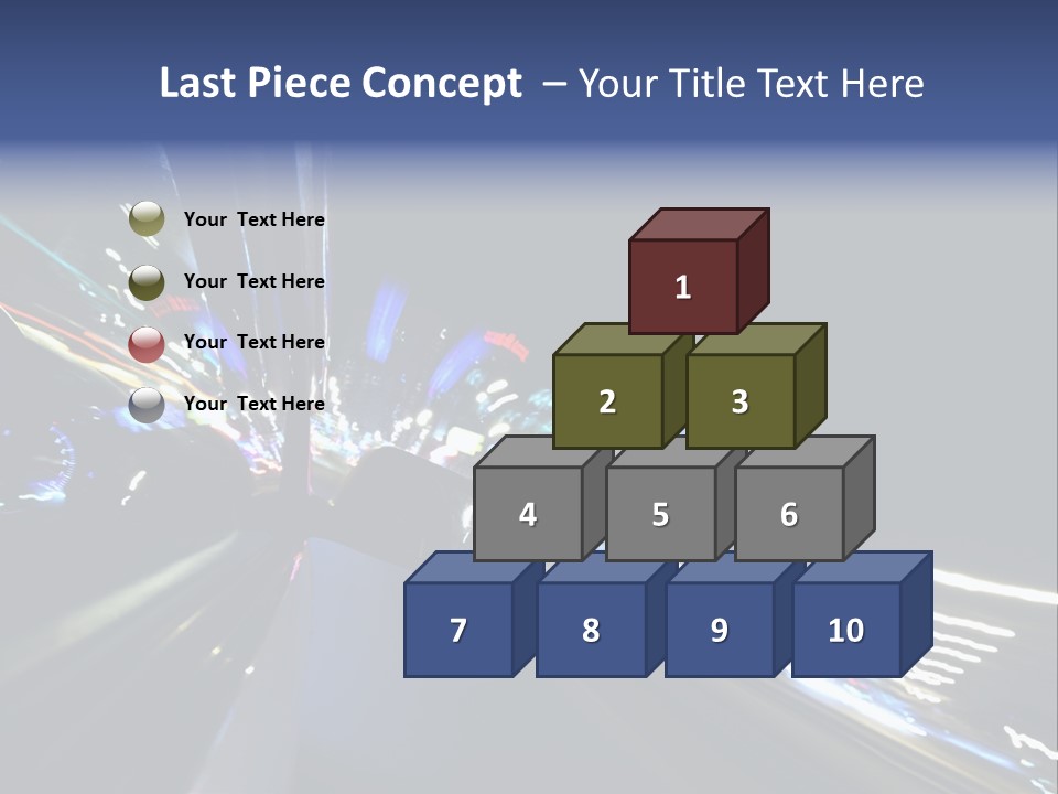 A View Of A City At Night From A Moving Vehicle PowerPoint Template