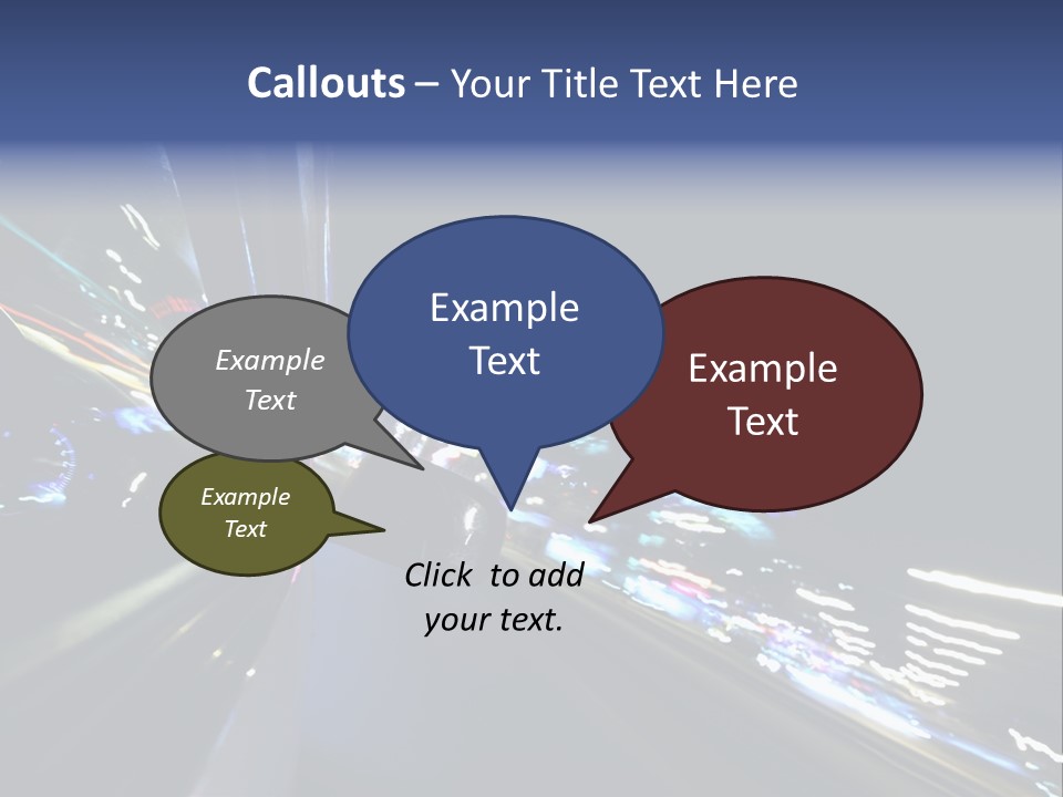 A View Of A City At Night From A Moving Vehicle PowerPoint Template