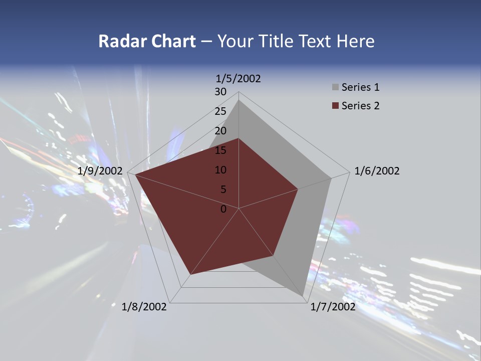 A View Of A City At Night From A Moving Vehicle PowerPoint Template