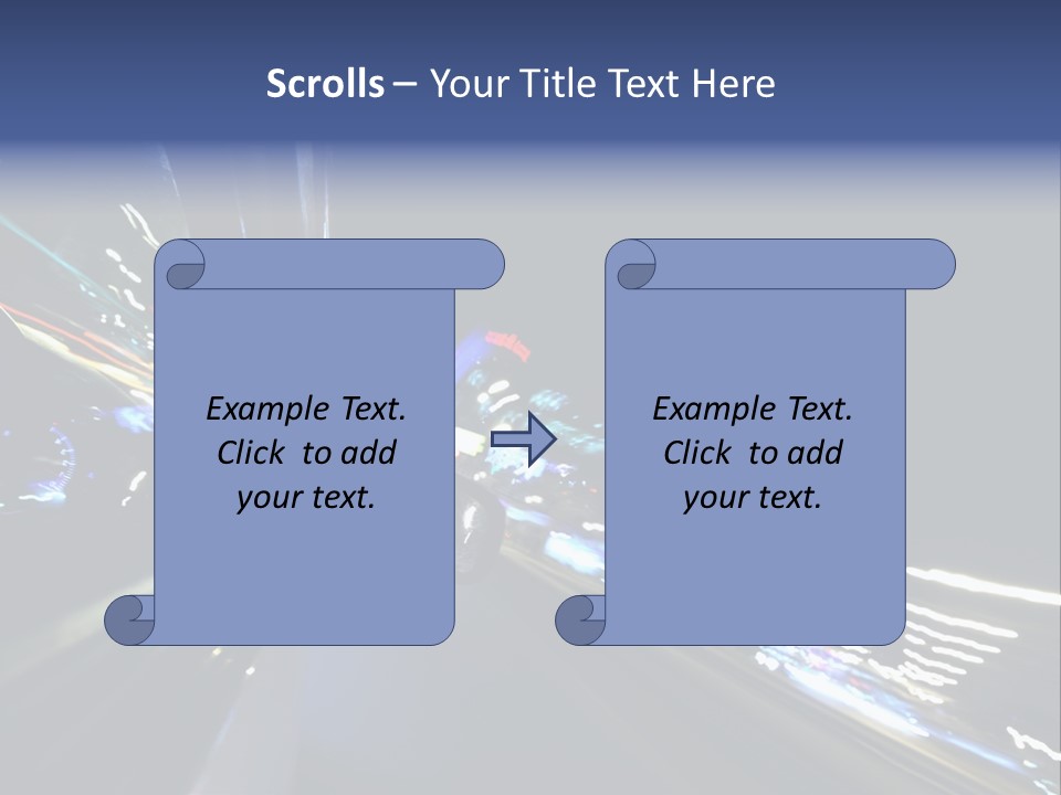 A View Of A City At Night From A Moving Vehicle PowerPoint Template
