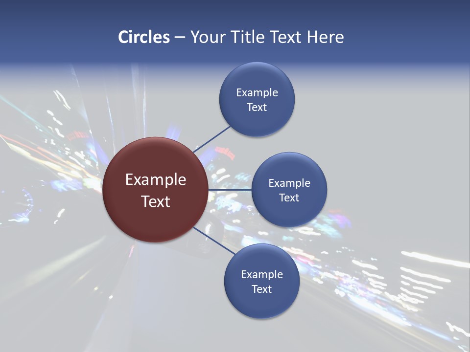A View Of A City At Night From A Moving Vehicle PowerPoint Template