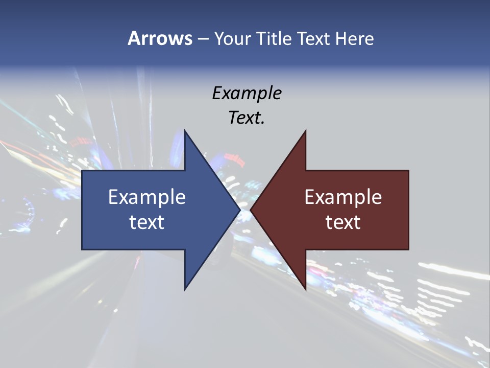 A View Of A City At Night From A Moving Vehicle PowerPoint Template