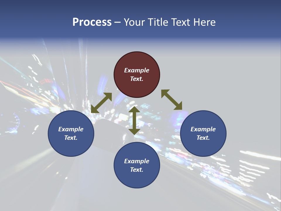 A View Of A City At Night From A Moving Vehicle PowerPoint Template