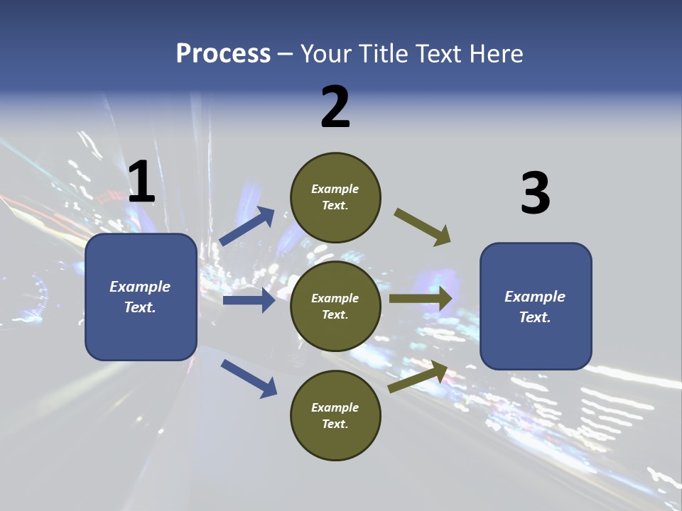 A View Of A City At Night From A Moving Vehicle PowerPoint Template