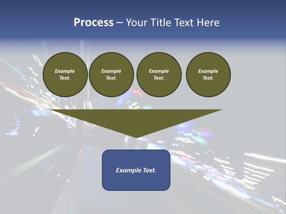 A View Of A City At Night From A Moving Vehicle PowerPoint Template