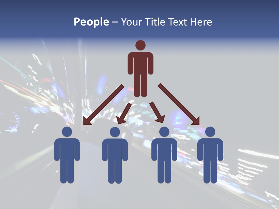 A View Of A City At Night From A Moving Vehicle PowerPoint Template