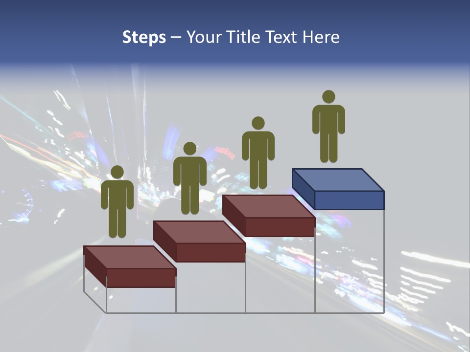 A View Of A City At Night From A Moving Vehicle PowerPoint Template