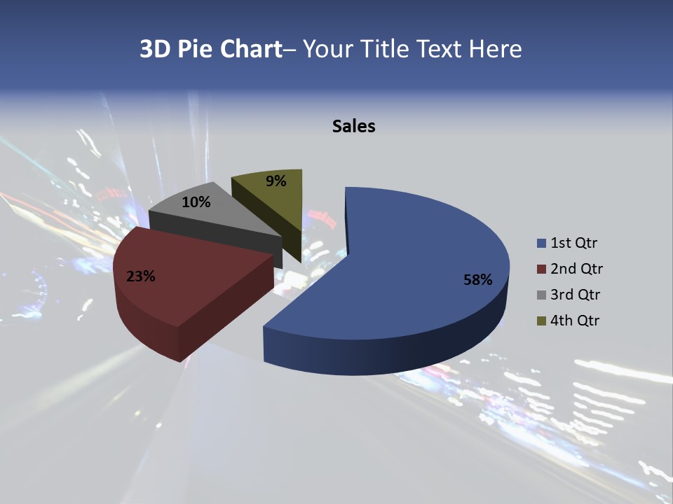 A View Of A City At Night From A Moving Vehicle PowerPoint Template