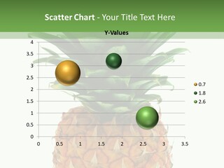 A Pineapple On A White And Green Background PowerPoint Template