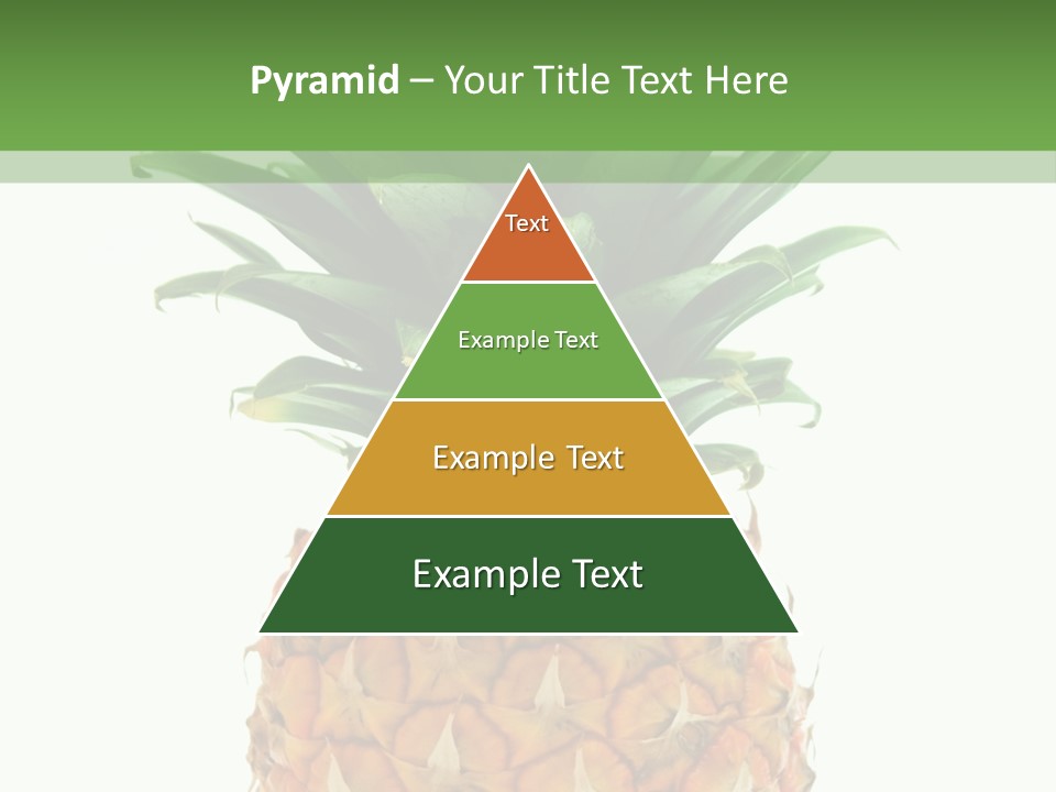 A Pineapple On A White And Green Background PowerPoint Template