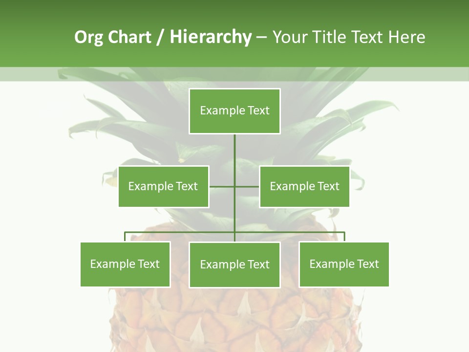 A Pineapple On A White And Green Background PowerPoint Template