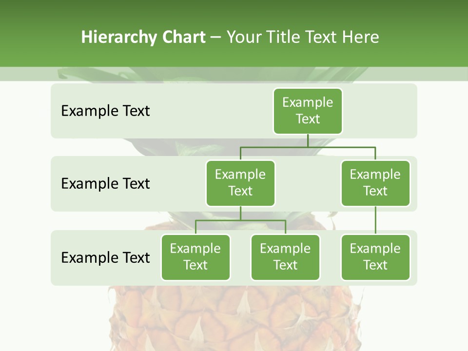 A Pineapple On A White And Green Background PowerPoint Template