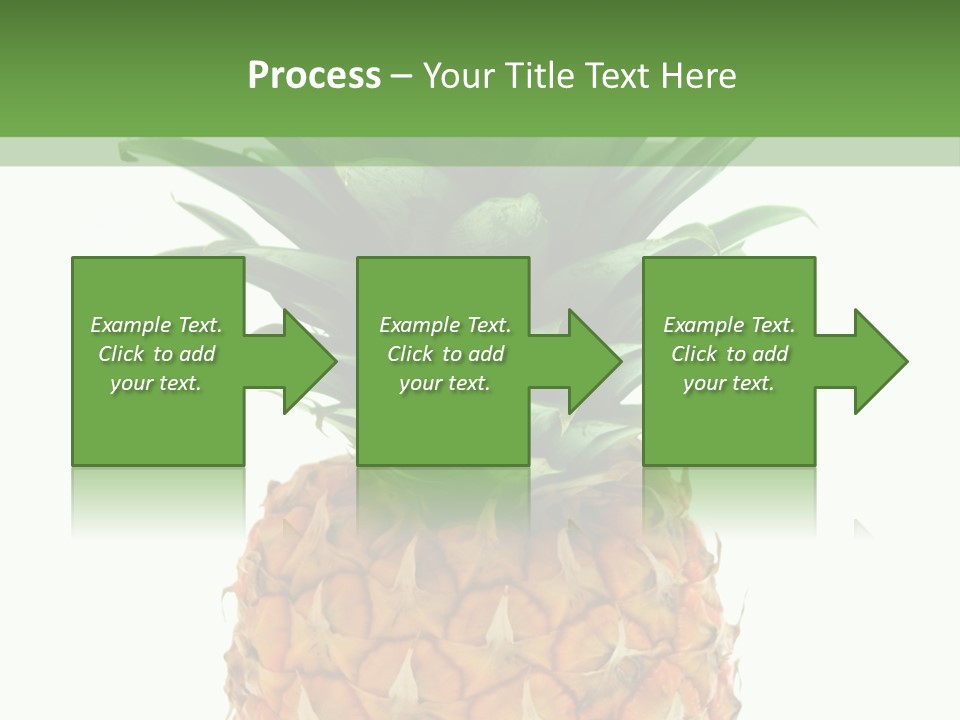 A Pineapple On A White And Green Background PowerPoint Template