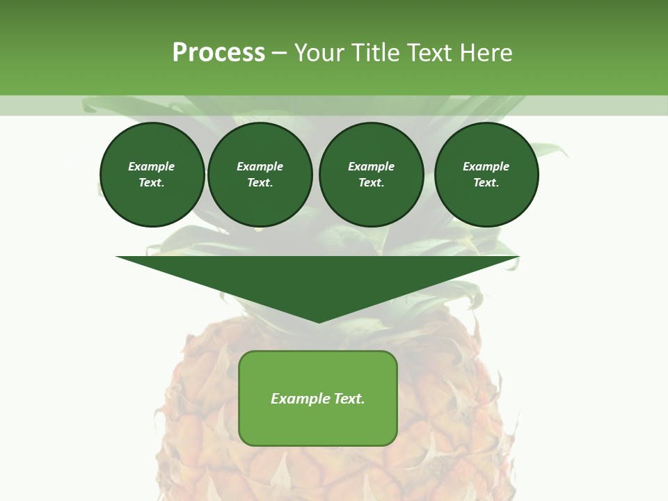 A Pineapple On A White And Green Background PowerPoint Template