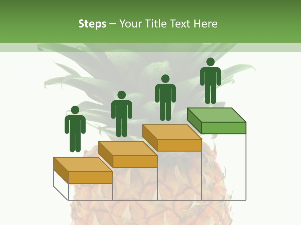 A Pineapple On A White And Green Background PowerPoint Template