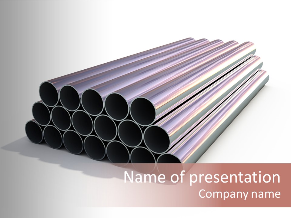 Metallic Metal Objects PowerPoint Template