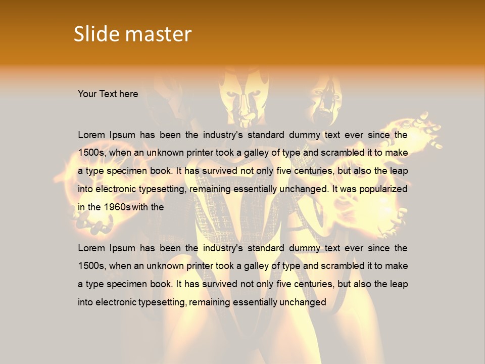 Rendering Isolated Modern PowerPoint Template