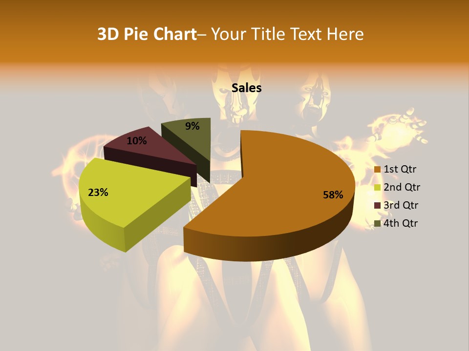 Rendering Isolated Modern PowerPoint Template
