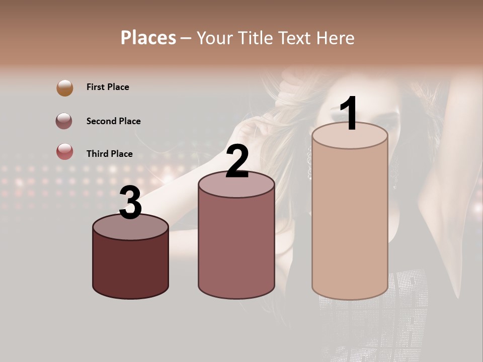 Performer Posing Young PowerPoint Template