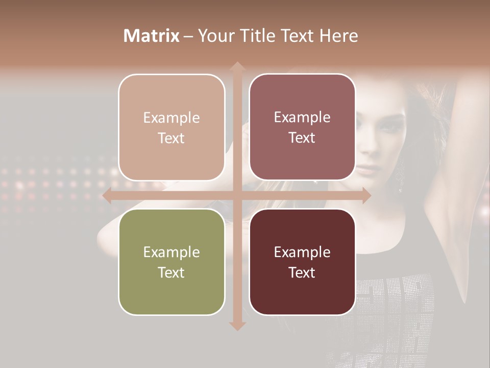 Performer Posing Young PowerPoint Template