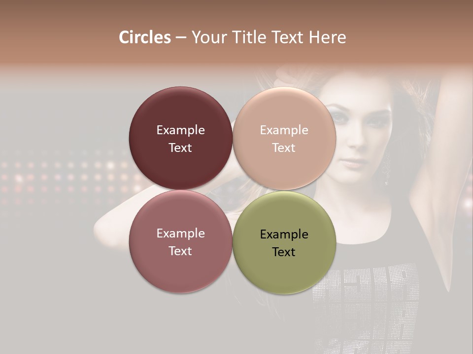 Performer Posing Young PowerPoint Template