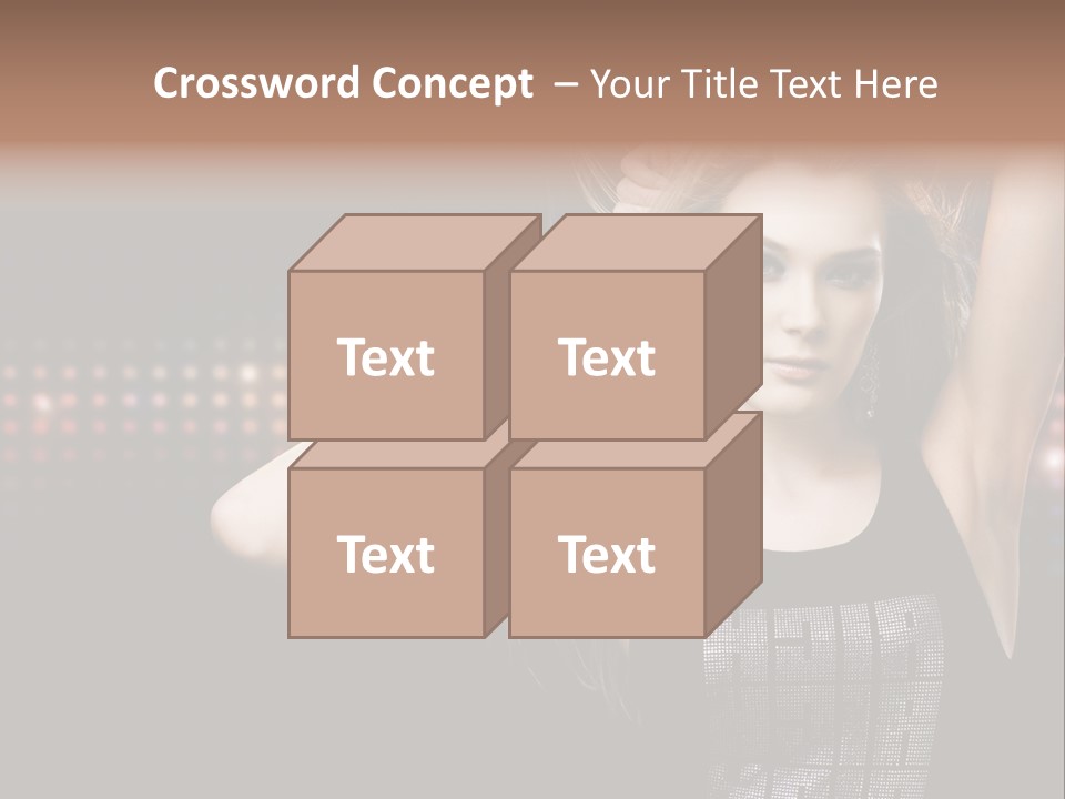 Performer Posing Young PowerPoint Template