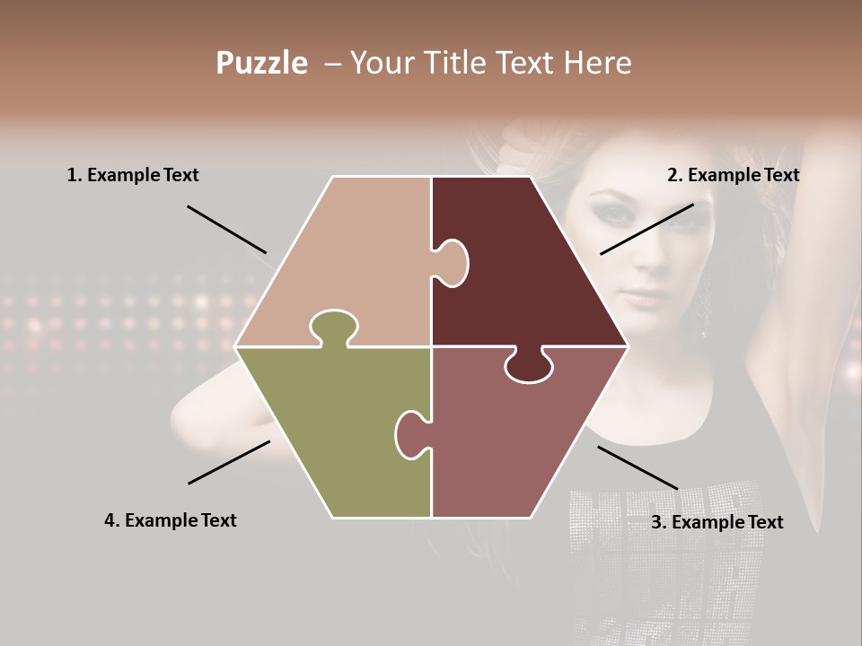 Performer Posing Young PowerPoint Template