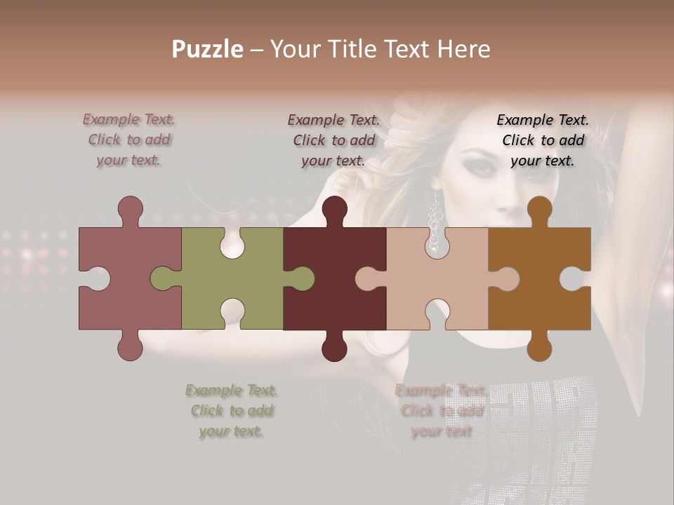 Performer Posing Young PowerPoint Template