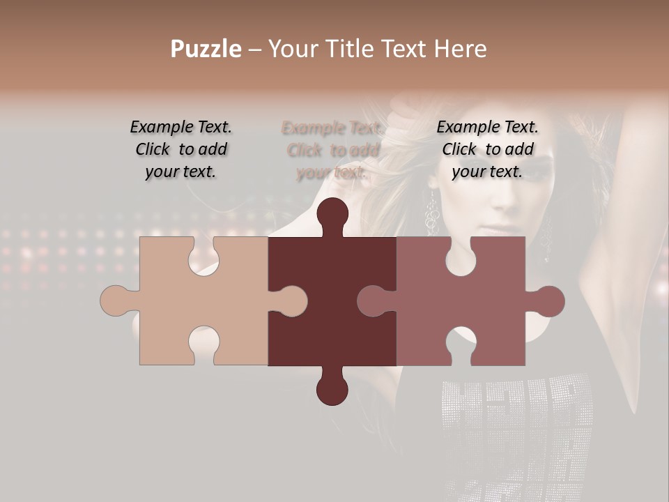 Performer Posing Young PowerPoint Template