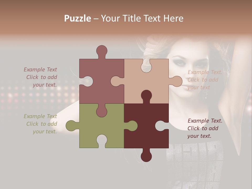 Performer Posing Young PowerPoint Template