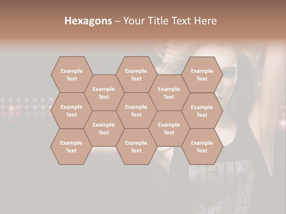 Performer Posing Young PowerPoint Template