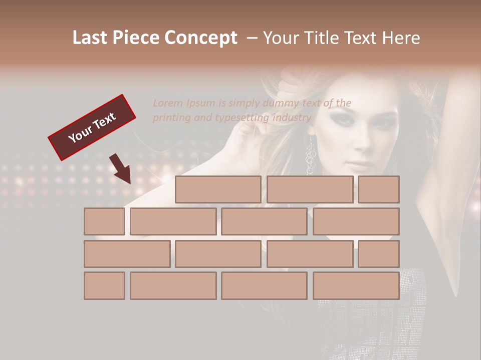 Performer Posing Young PowerPoint Template