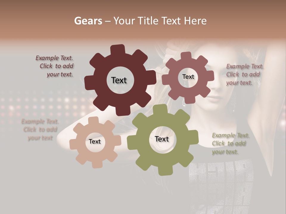 Performer Posing Young PowerPoint Template