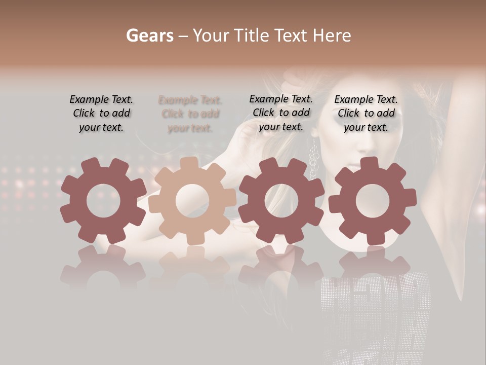 Performer Posing Young PowerPoint Template