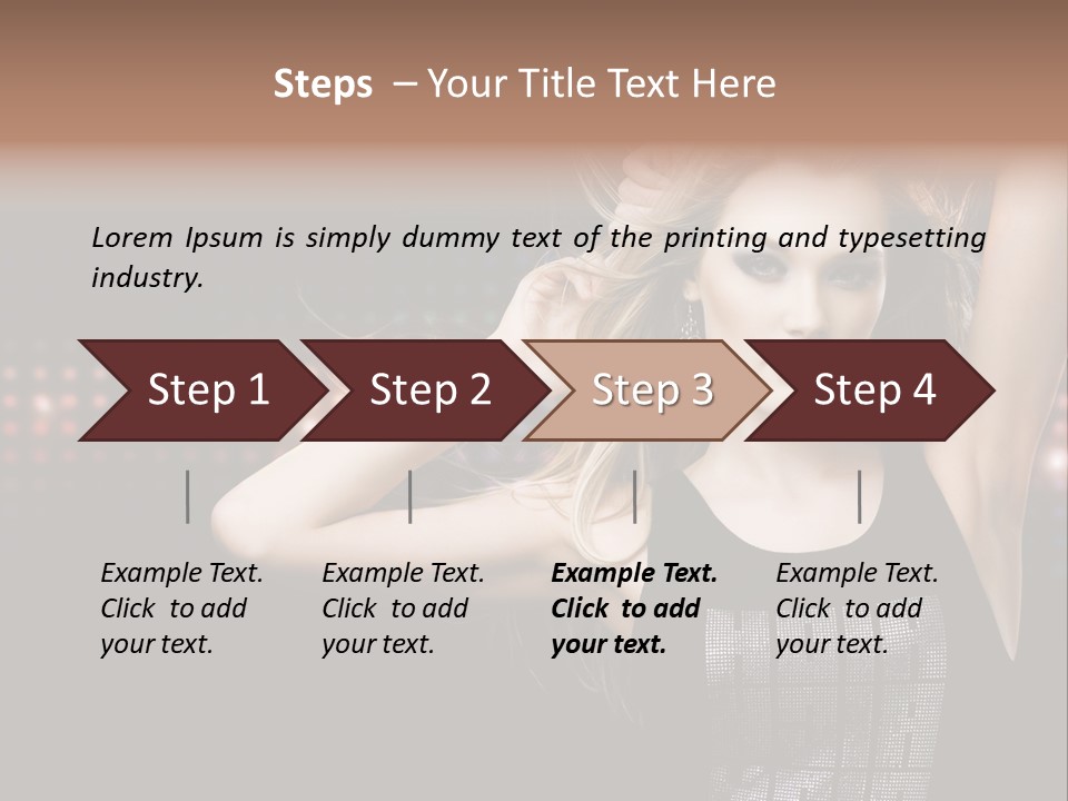 Performer Posing Young PowerPoint Template