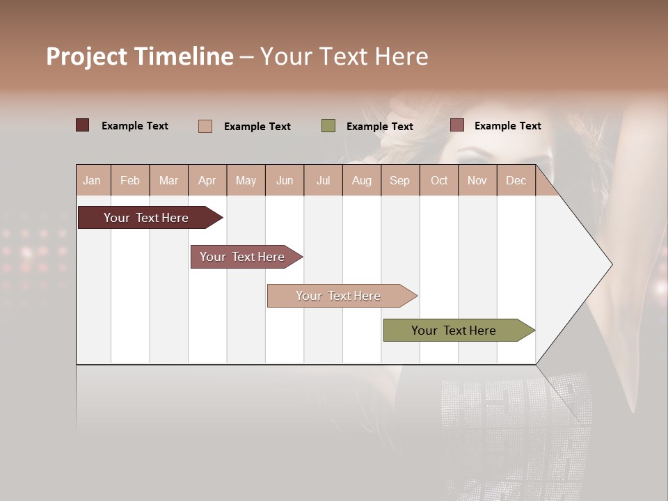 Performer Posing Young PowerPoint Template
