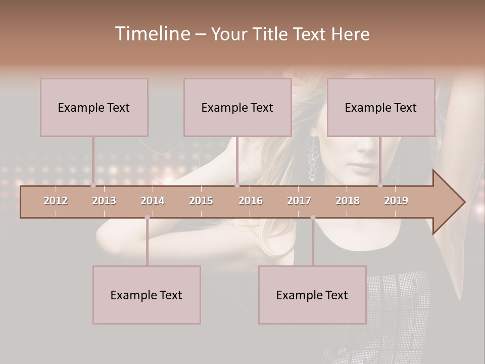 Performer Posing Young PowerPoint Template