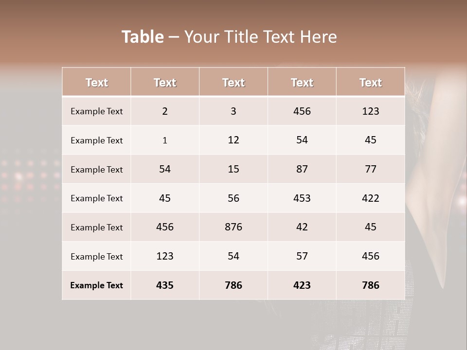 Performer Posing Young PowerPoint Template