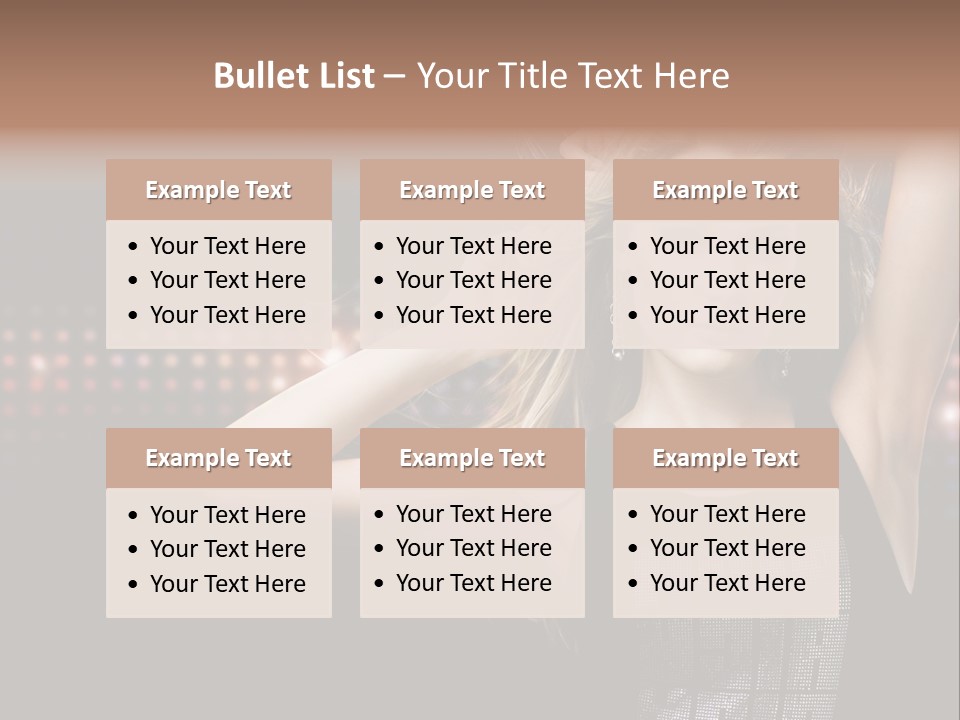 Performer Posing Young PowerPoint Template