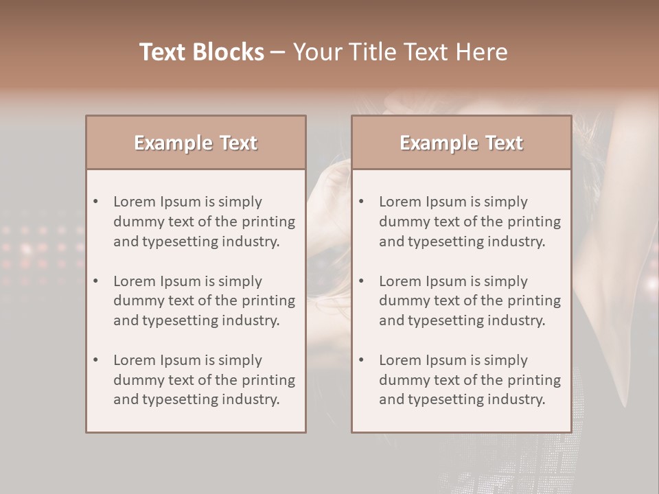 Performer Posing Young PowerPoint Template