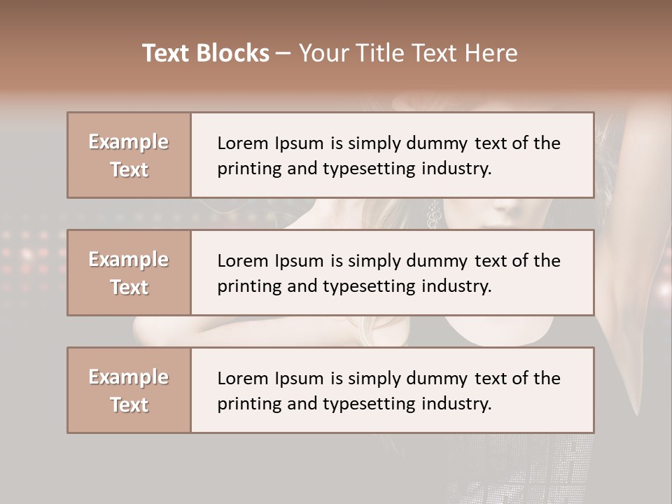Performer Posing Young PowerPoint Template