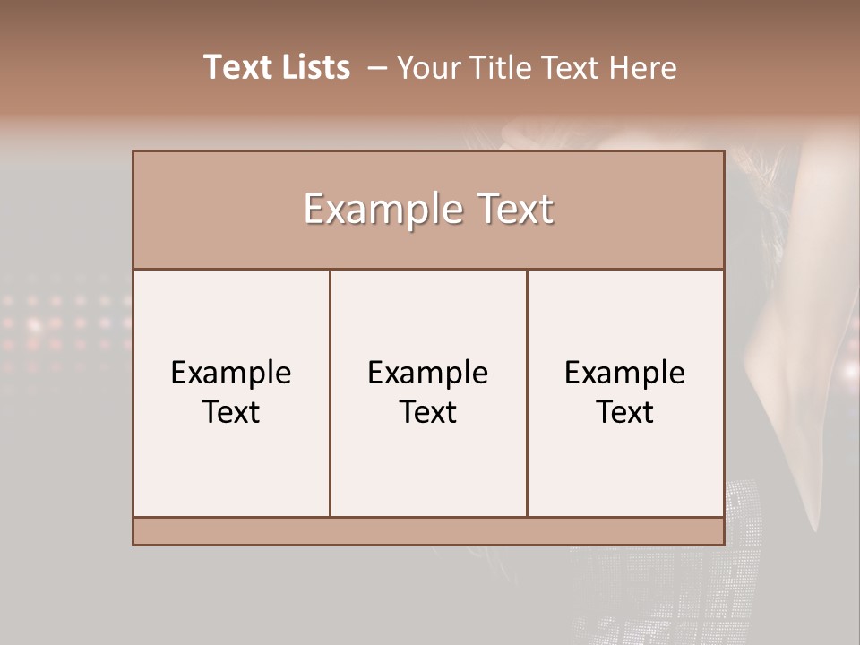Performer Posing Young PowerPoint Template