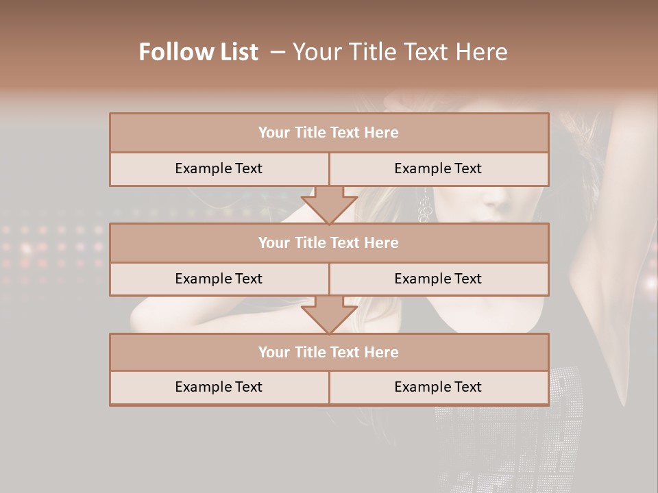 Performer Posing Young PowerPoint Template