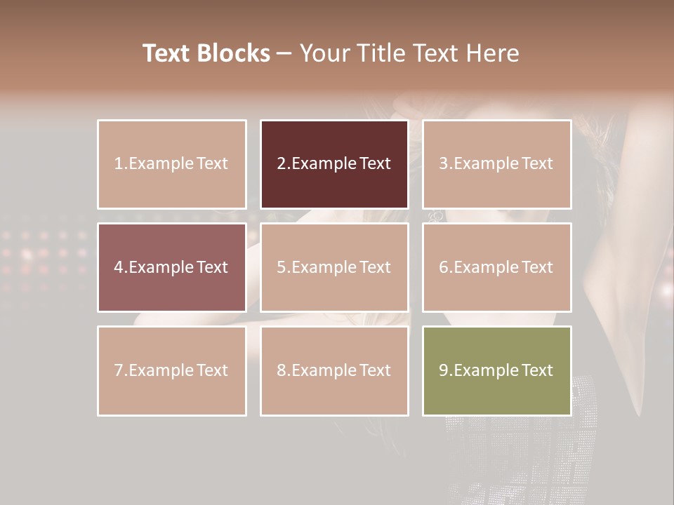 Performer Posing Young PowerPoint Template