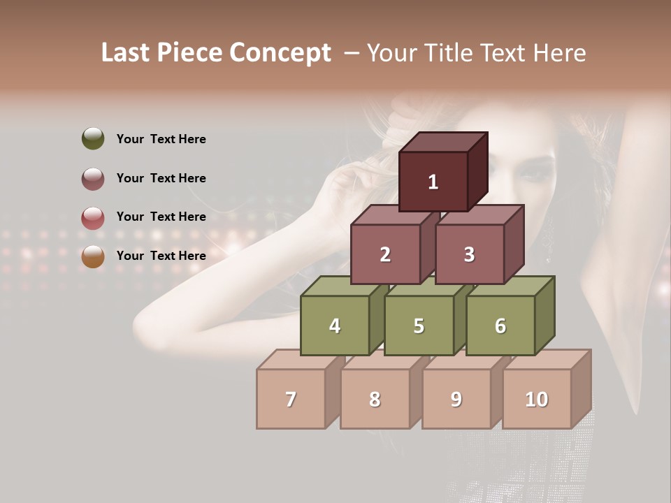 Performer Posing Young PowerPoint Template