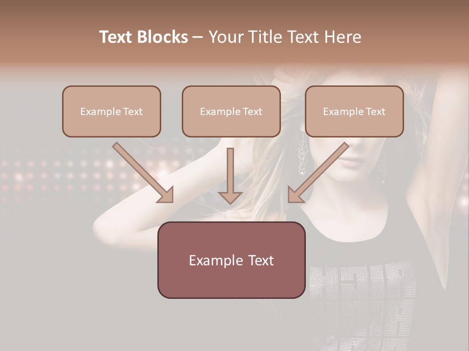 Performer Posing Young PowerPoint Template