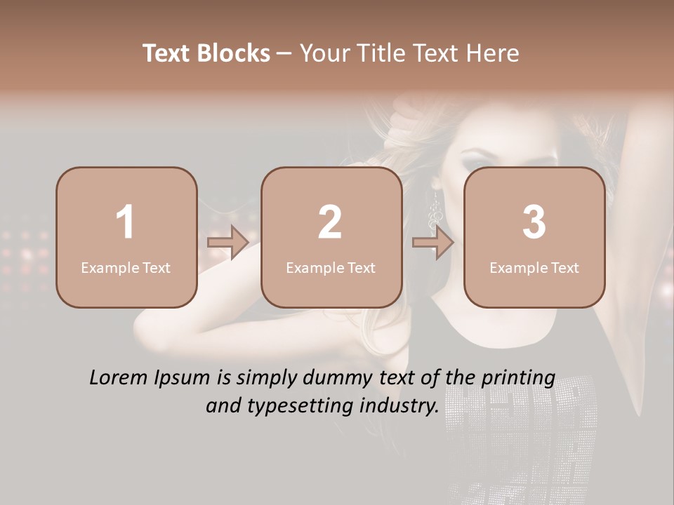 Performer Posing Young PowerPoint Template