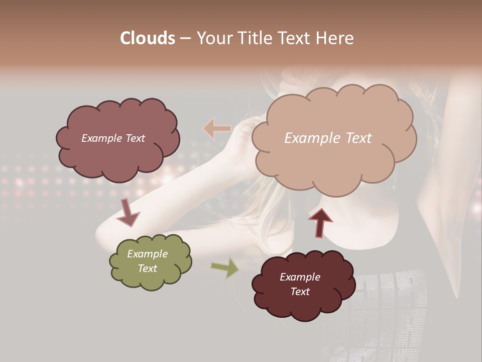 Performer Posing Young PowerPoint Template