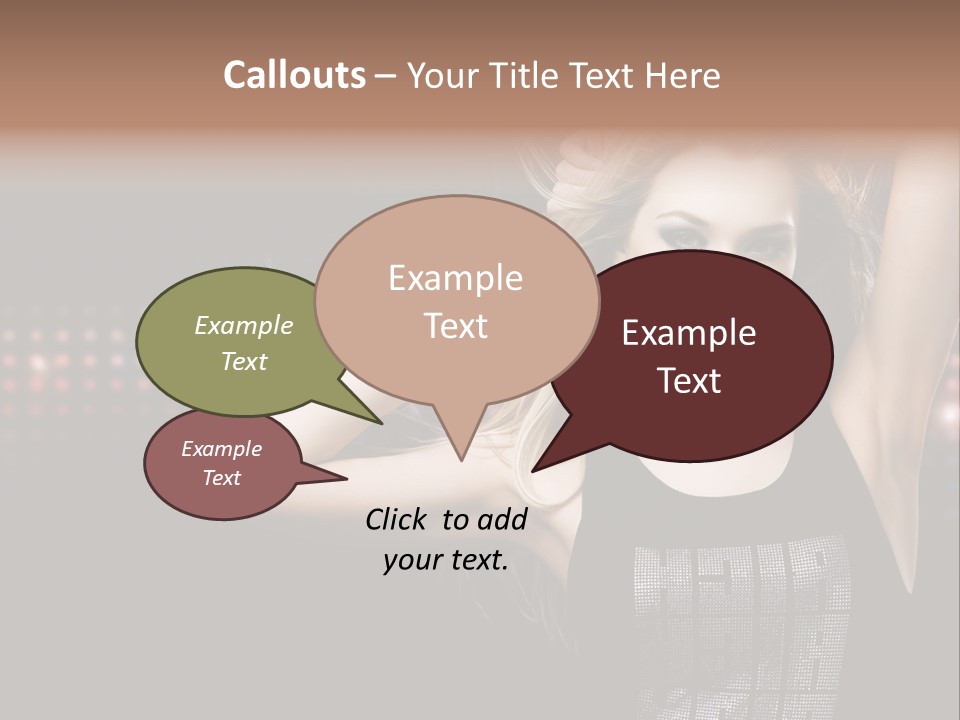 Performer Posing Young PowerPoint Template